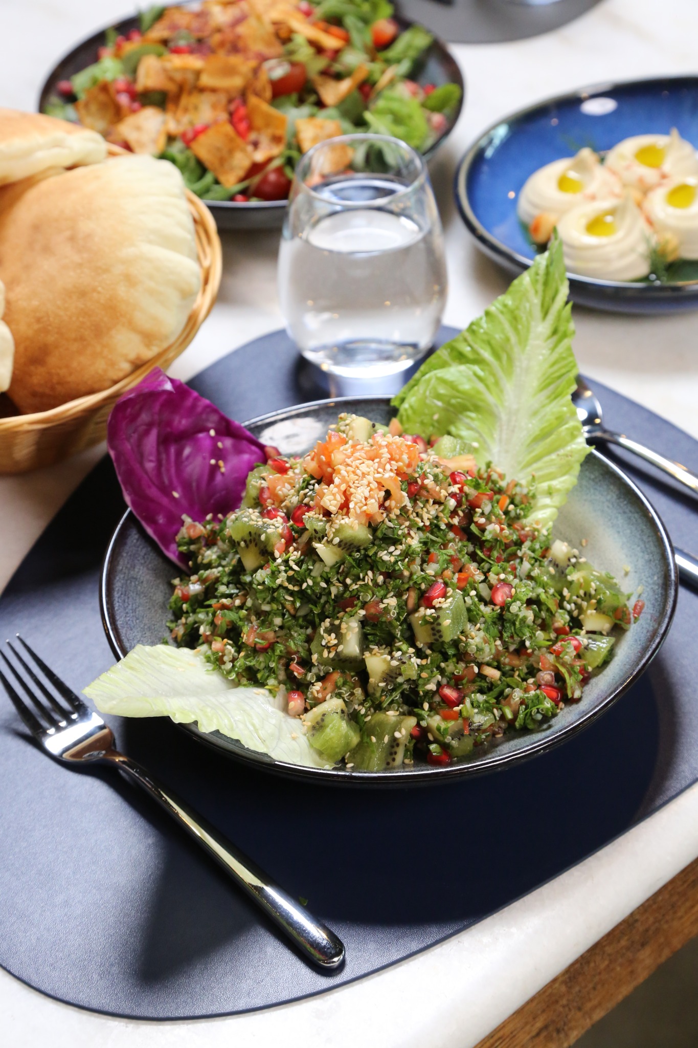 Fresh Lebanese salad at Cedar Sur Mer